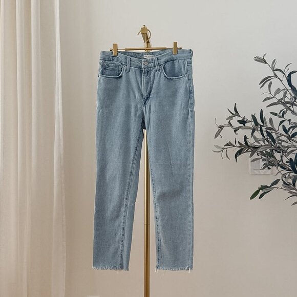 Good American Denim - Good American Good Classic Jeans | Light Wash | Raw Hem | Size 10/30
